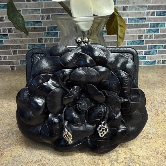 Brighton Rosalie floral kisslock clutch purse - Picture 1 of 4